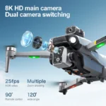 New K19 MAX GPS Drone Professional 8K Camera Aerial FPV Brush Avoiding Obstacle with Large Screen Remote Control Folding Drone - Image 3