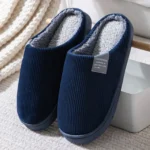 NEW Women's Men's Casual Thick Soft Bottom Home Slippers Household Plush Slippers Anti-slip Thermal Slippers Indoor Winter Flats - Image 2