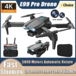 New E99Pro RC Drone 4K Professinal With Wide Angle Dual HD Camera Foldable RC Helicopter 5G WIFI FPV Height Hold Apron Sell
