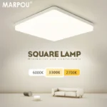 MARPOU Square Led ceiling lamp bedroom lighting Neutral white cold white warm white 48W 36W 24W 18W led ceiling light room
